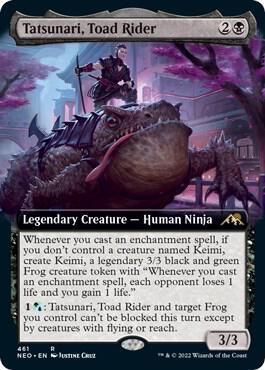 Tatsunari, Toad Rider 461 (Kamigawa: Neon Dynasty)  - Extended Art Foil | Good Games Adelaide SA