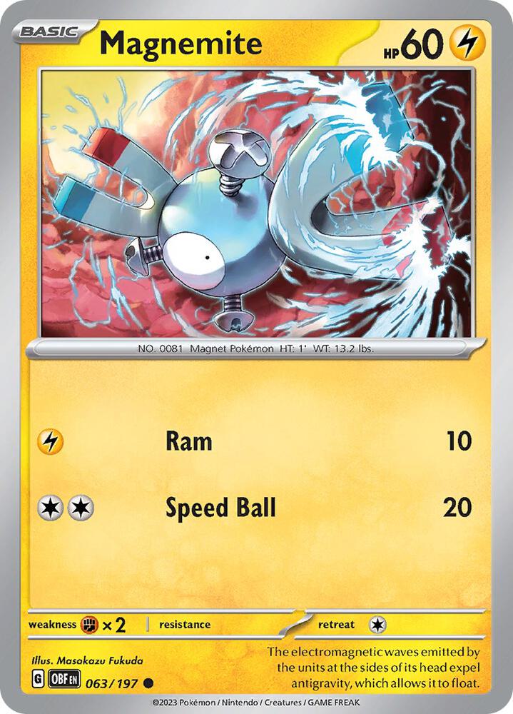 Magnemite 063/197 (SV03: Obsidian Flames)  | Good Games Adelaide SA