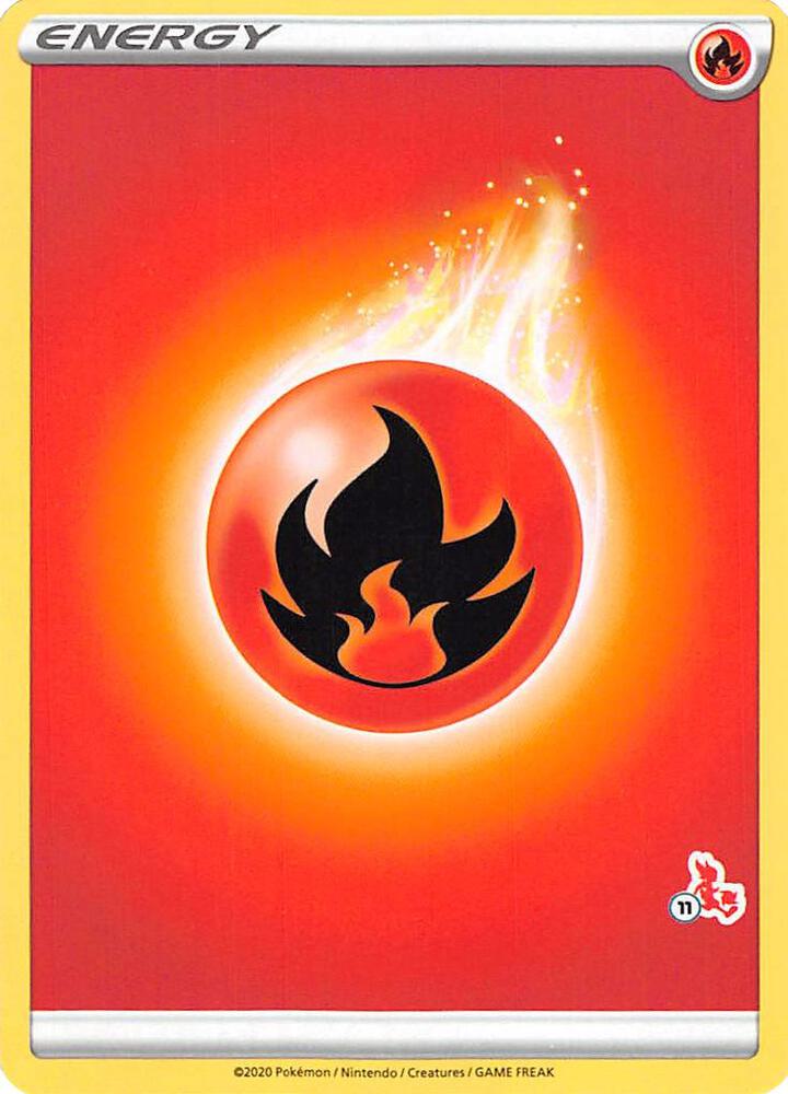 Fire Energy 11 Cinderace Stamped  (Battle Academy 2022)  | Good Games Adelaide SA