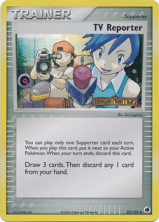 TV Reporter (82/101) (Stamped) [EX: Dragon Frontiers] | Good Games Adelaide SA