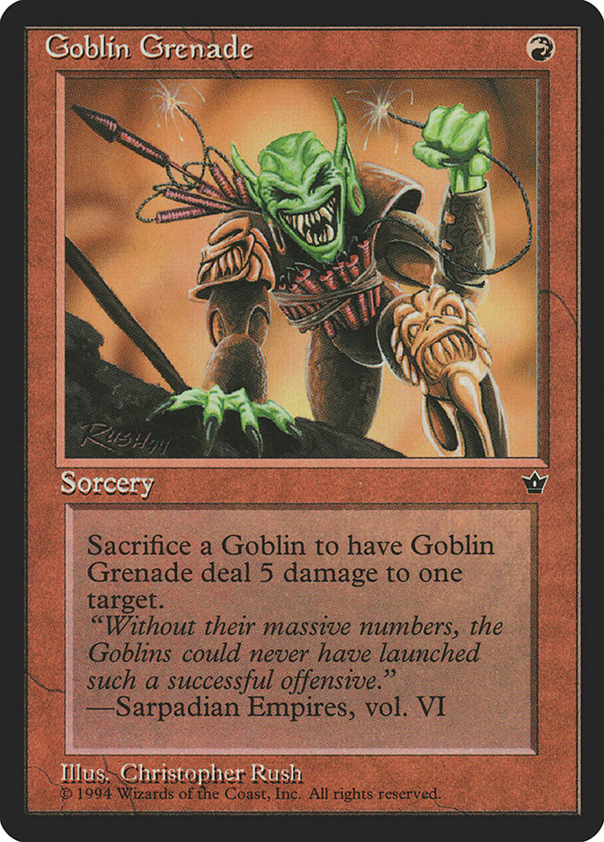 Goblin Grenade (Christopher Rush) [Fallen Empires] | Good Games Adelaide SA