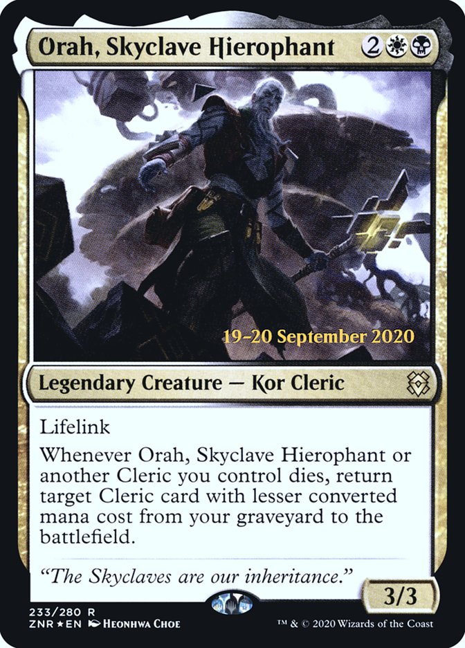 Orah, Skyclave Hierophant  [Zendikar Rising Prerelease Promos] | Good Games Adelaide SA