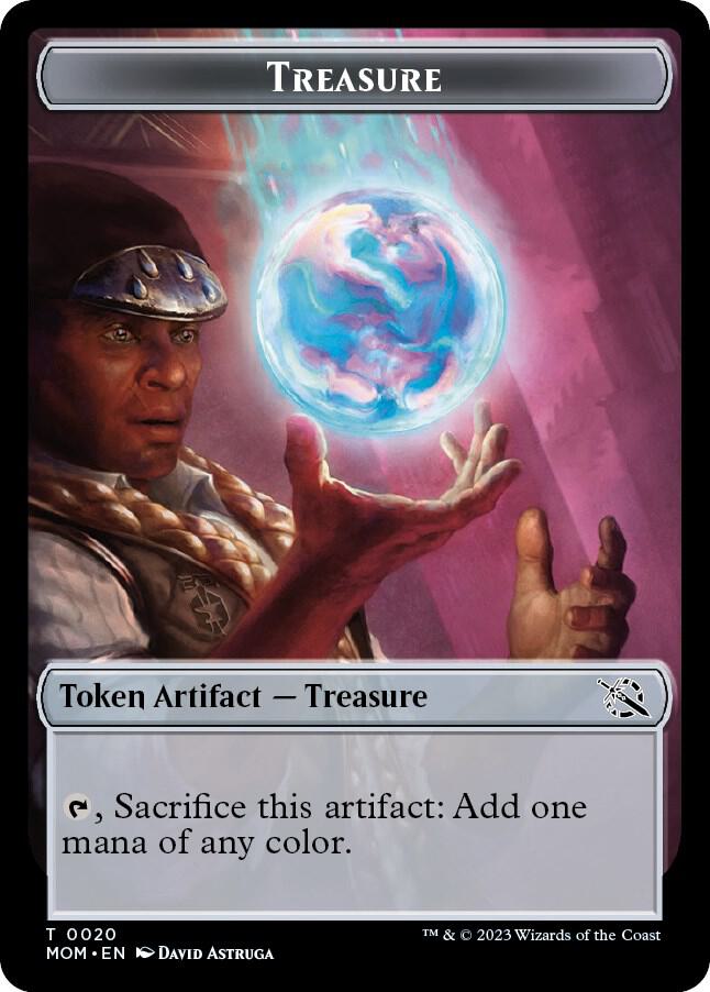 Treasure 0020 Phyrexian Hydra 0012 Double Sided Token 20 // 12 (March of the Machine)  - Foil | Good Games Adelaide SA