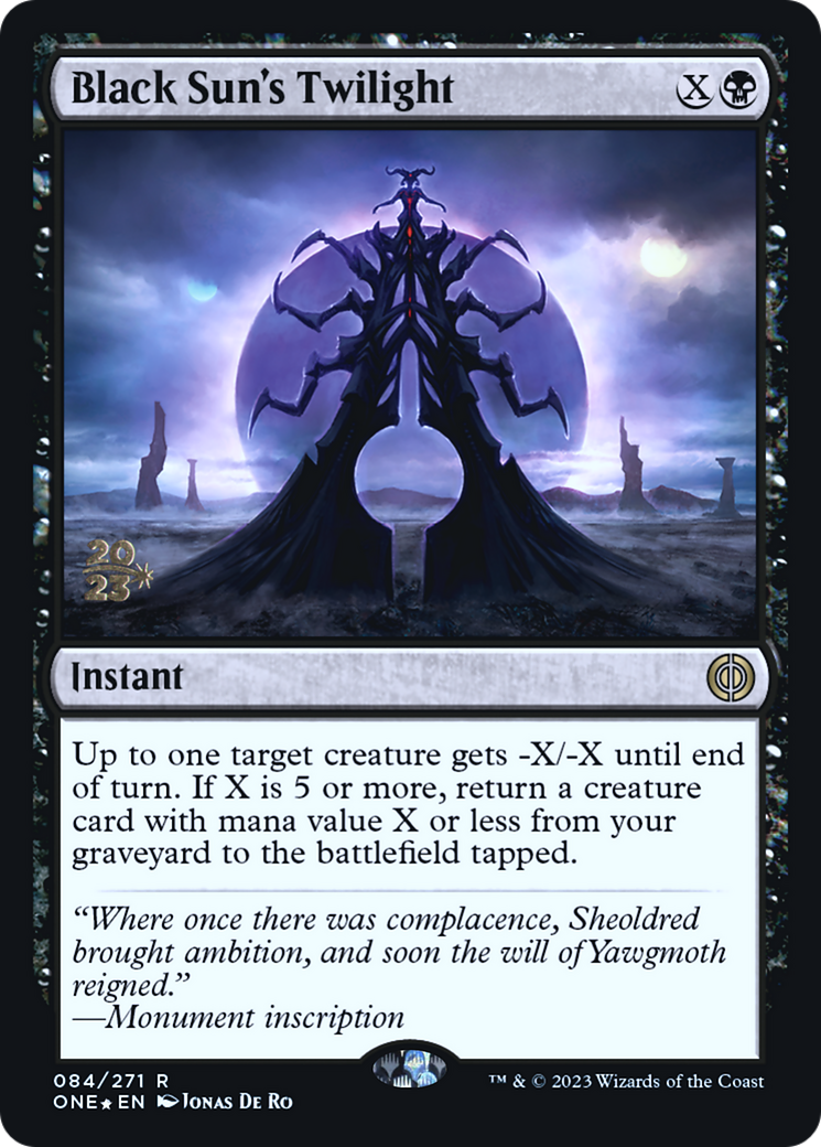 Black Sun's Twilight [Phyrexia: All Will Be One Prerelease Promos] | Good Games Adelaide SA