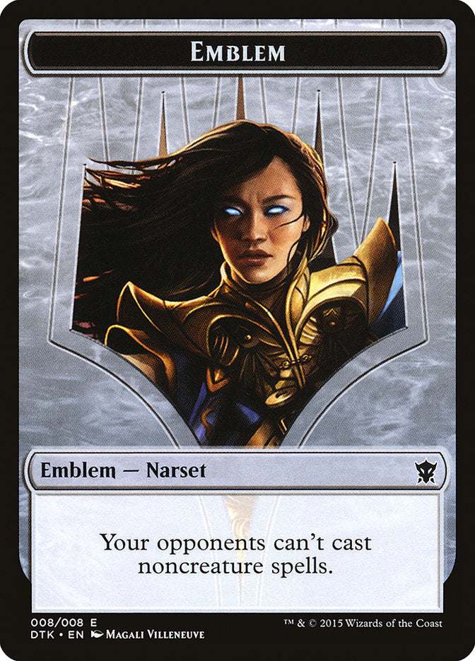 Emblem - Narset Transcendent [Dragons of Tarkir Tokens] | Good Games Adelaide SA