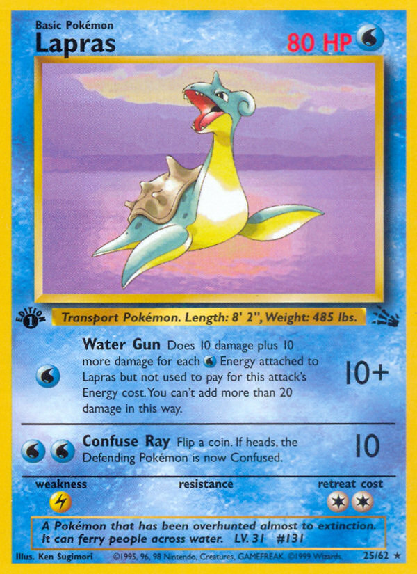 Lapras (25/62) [Fossil 1st Edition] | Good Games Adelaide SA