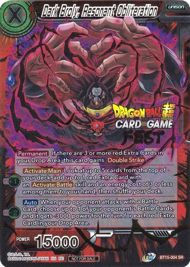 Dark Broly, Resonant Obliteration (Card Game Fest 2022) (BT15-004) [Tournament Promotion Cards] | Good Games Adelaide SA