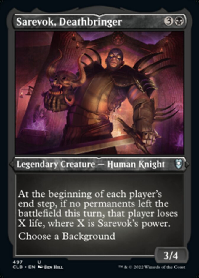 Sarevok, Deathbringer (Foil Etched) [Commander Legends: Battle for Baldur's Gate] | Good Games Adelaide SA