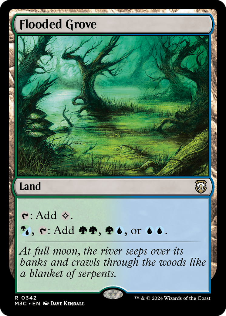 Flooded Grove (Ripple Foil) [Modern Horizons 3 Commander] | Good Games Adelaide SA