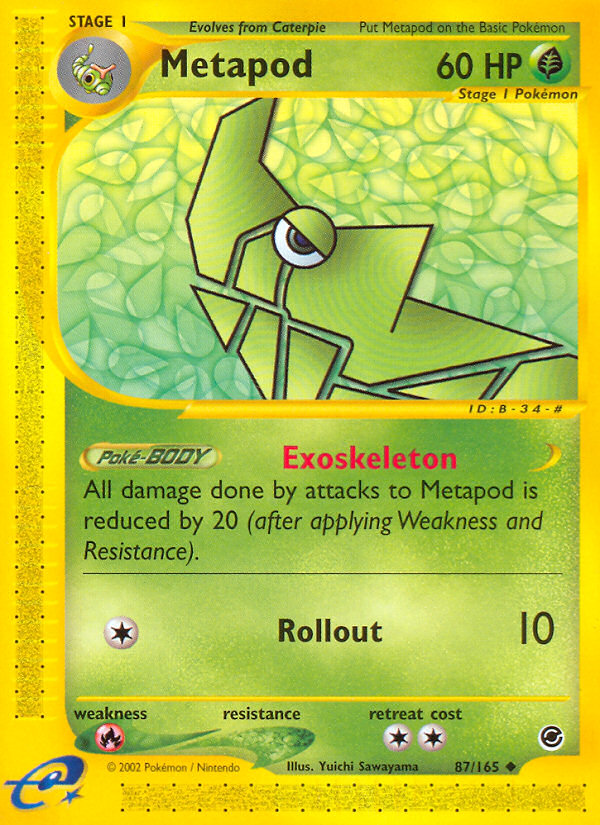 Metapod (87/165) [Expedition: Base Set] | Good Games Adelaide SA