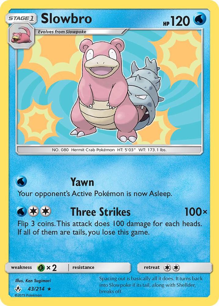 Slowbro 43/214 (SM - Unbroken Bonds)  - Holofoil | Good Games Adelaide SA