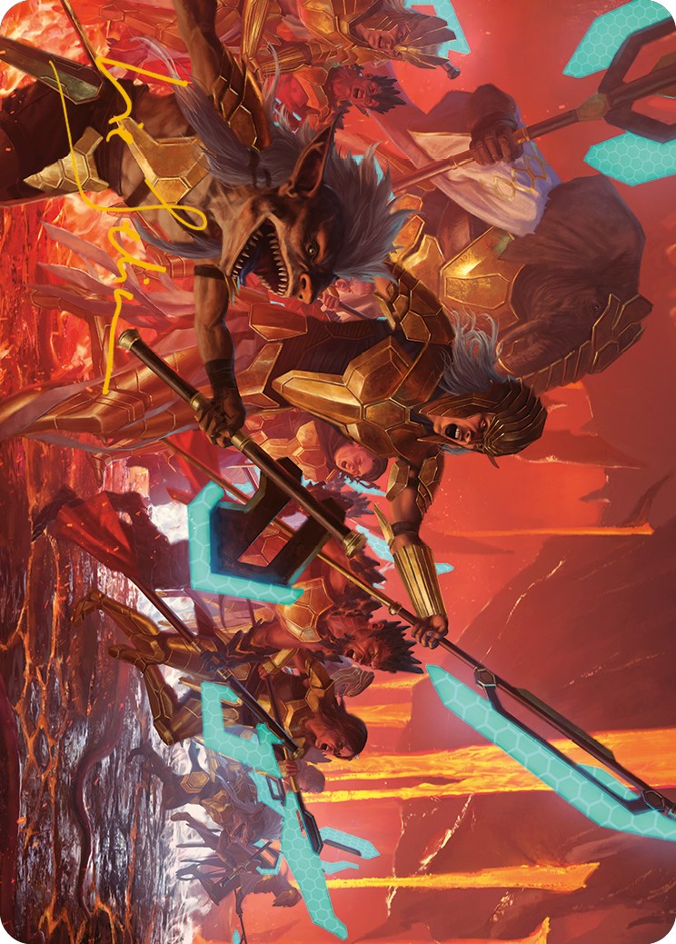 Roar of Resistance Art Card (Gold-Stamped Signature) [Phyrexia: All Will Be One Art Series] | Good Games Adelaide SA