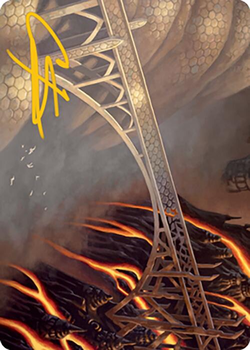 Rustvale Bridge Art Card (Gold-Stamped Signature) [Modern Horizons 2 Art Series] | Good Games Adelaide SA
