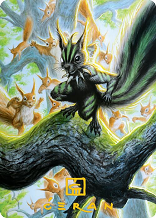 Chatterfang, Squirrel General Art Card (67) (Gold-Stamped Signature) [Modern Horizons 2 Art Series] | Good Games Adelaide SA