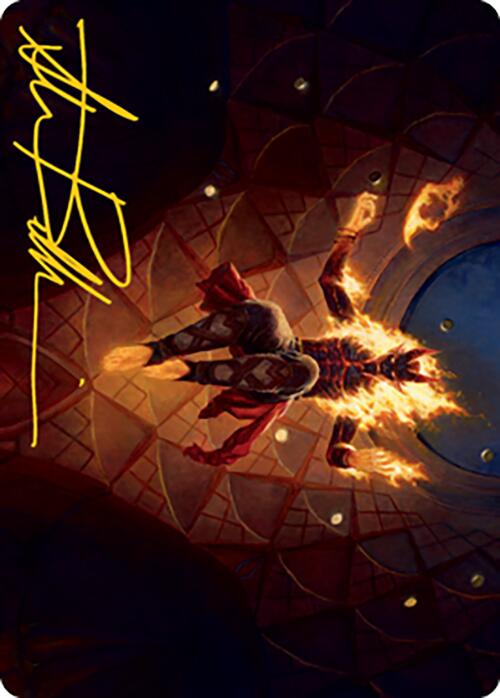 Yusri, Fortune's Flame Art Card (Gold-Stamped Signature) [Modern Horizons 2 Art Series] | Good Games Adelaide SA