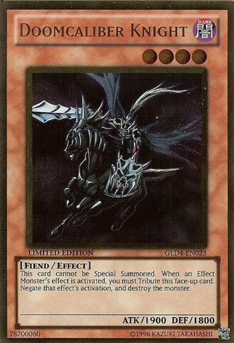 Doomcaliber Knight [GLD4-EN023] Gold Rare | Good Games Adelaide SA