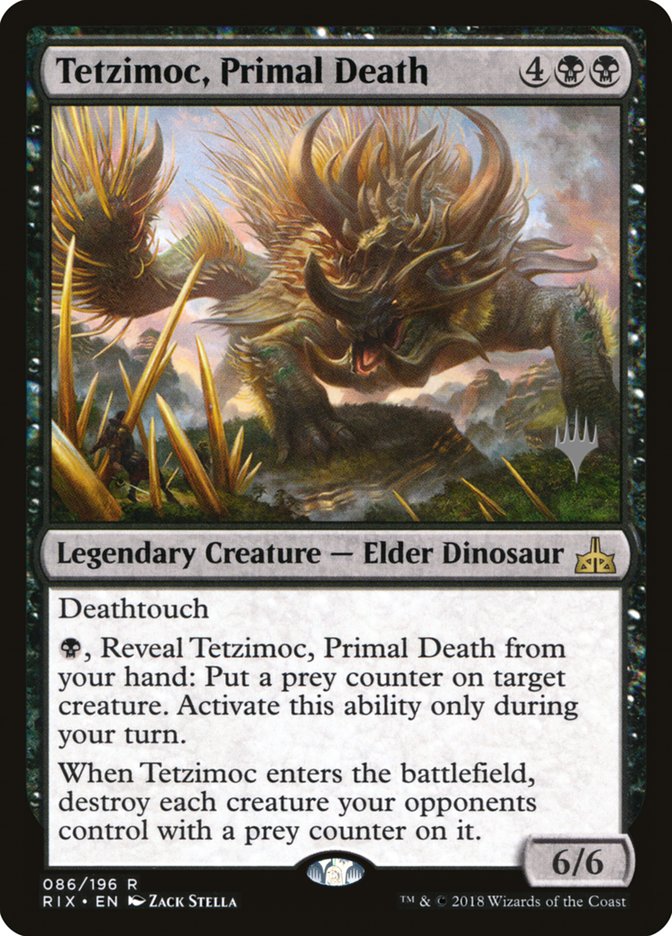 Tetzimoc, Primal Death [Rivals of Ixalan Promos] | Good Games Adelaide SA