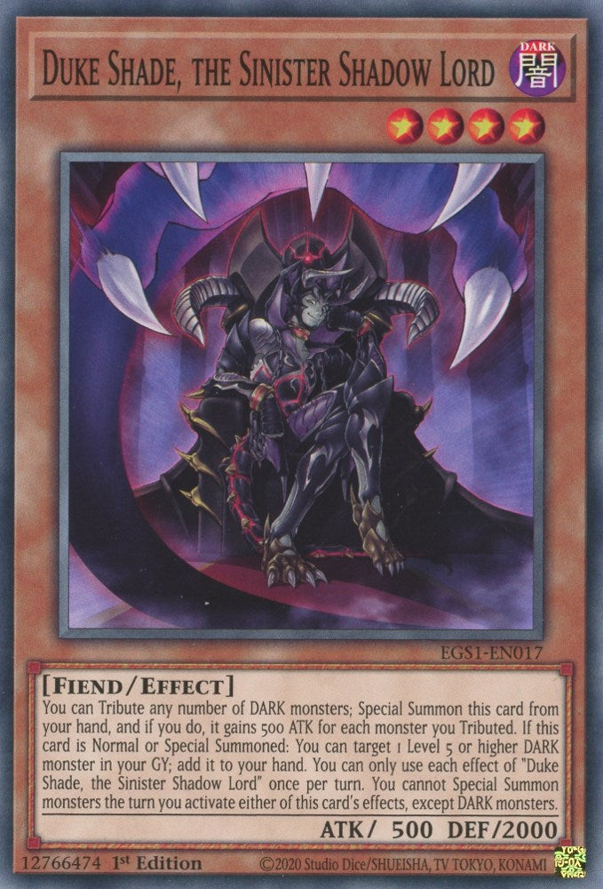 Duke Shade, the Sinister Shadow Lord [EGS1-EN017] Common | Good Games Adelaide SA
