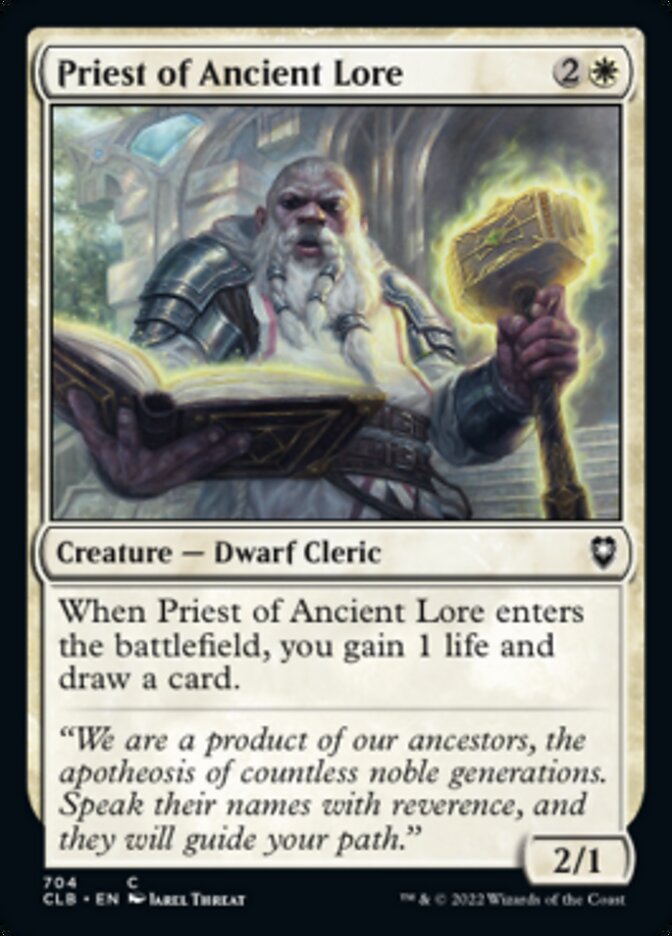 Priest of Ancient Lore [Commander Legends: Battle for Baldur's Gate] | Good Games Adelaide SA