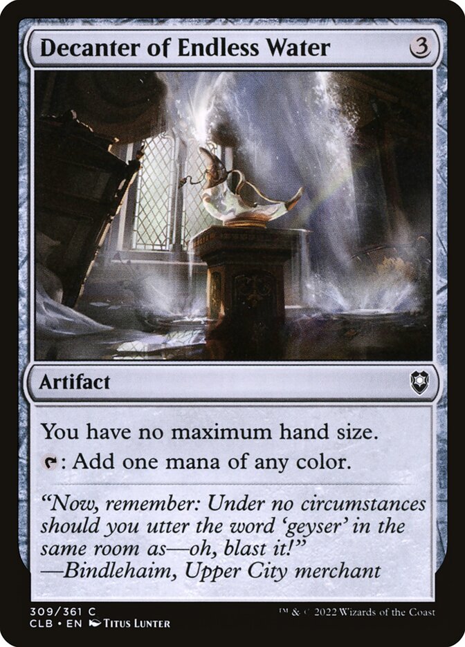 Decanter of Endless Water 309 (Commander Legends: Battle for Baldur's Gate)  - Foil | Good Games Adelaide SA