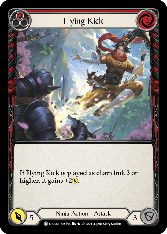 Flying Kick (Red) [CRU063] 1st Edition Rainbow Foil | Good Games Adelaide SA