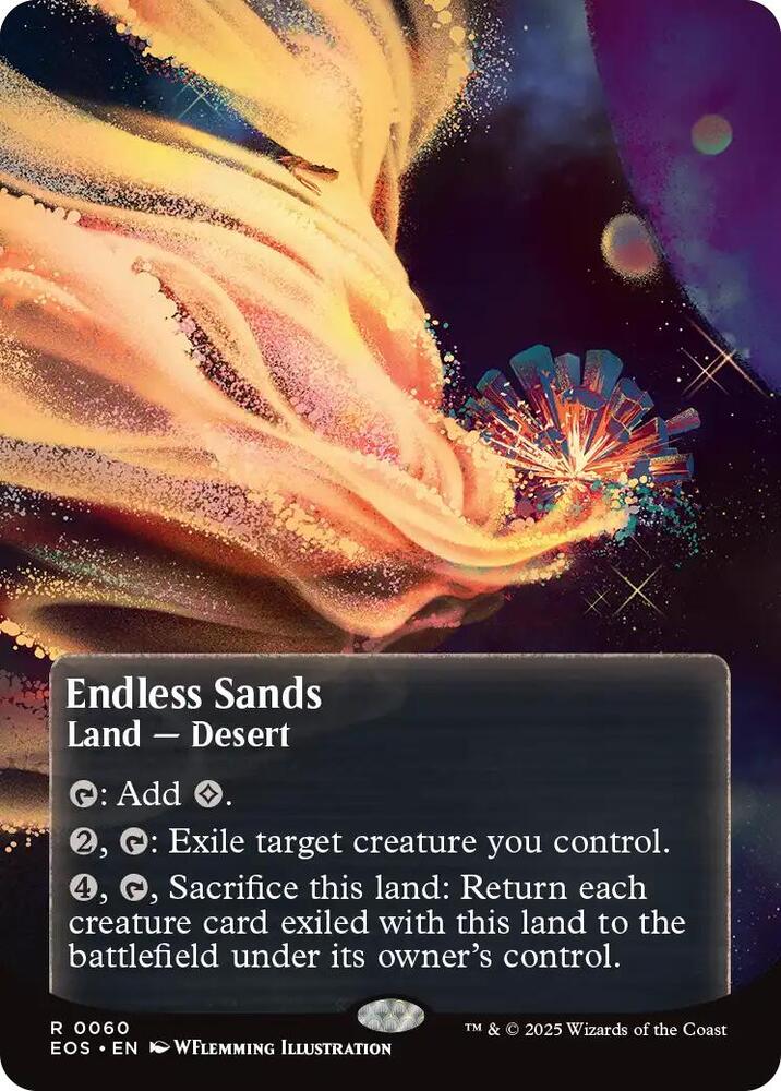 Endless Sands  60/0 (Edge of Eternities: Stellar Sights)  - Borderless Foil | Good Games Adelaide SA