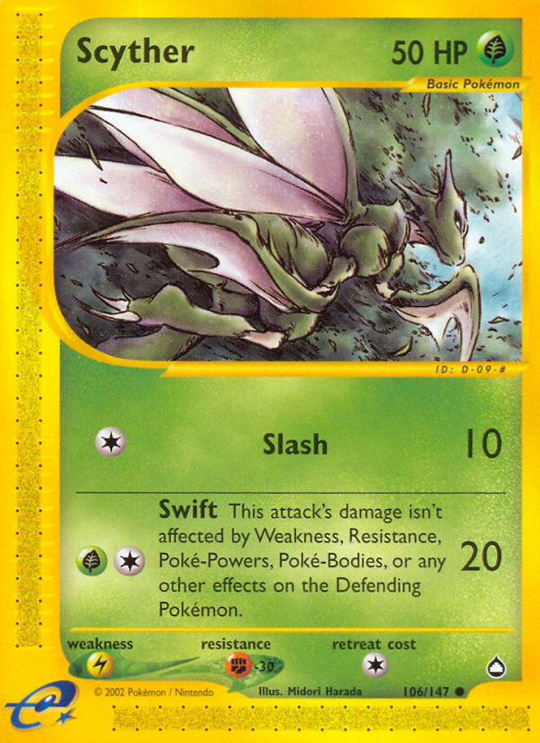 Scyther (106/147) [Aquapolis] | Good Games Adelaide SA