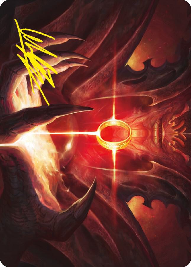 Sol Ring Art Card Gold Stamped Signature 76 (Art Series: Universes Beyond: The Lord of the Rings: Tales of Middle-earth)  | Good Games Adelaide SA