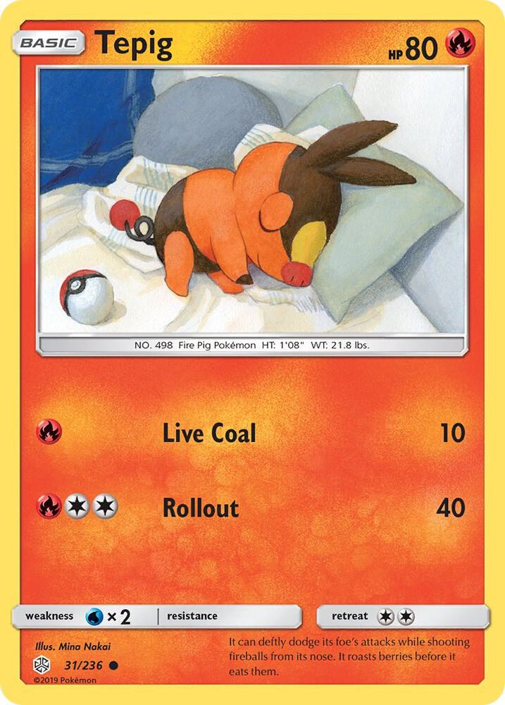 Tepig 31/236 (SM - Cosmic Eclipse)  | Good Games Adelaide SA