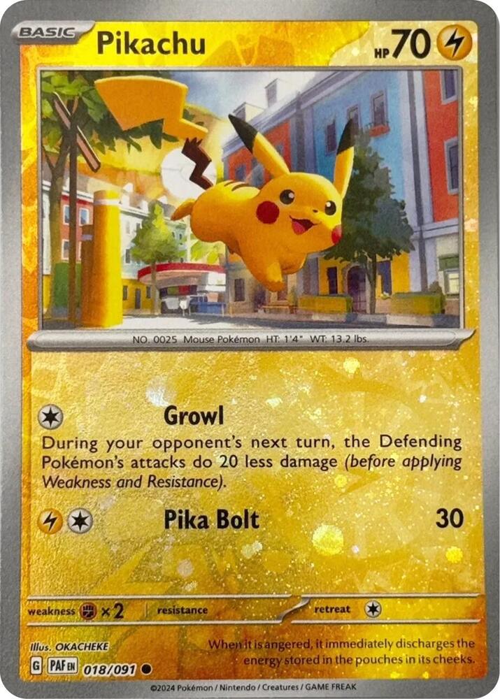 Pikachu 018/091 (Miscellaneous Cards & Products)  - Reverse Cosmo Holofoil | Good Games Adelaide SA
