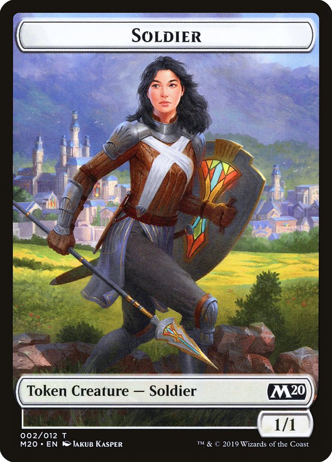 Soldier Token [Core Set 2020 Tokens] | Good Games Adelaide SA