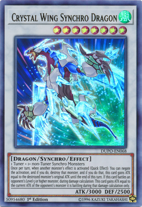 Crystal Wing Synchro Dragon [DUPO-EN068] Ultra Rare | Good Games Adelaide SA