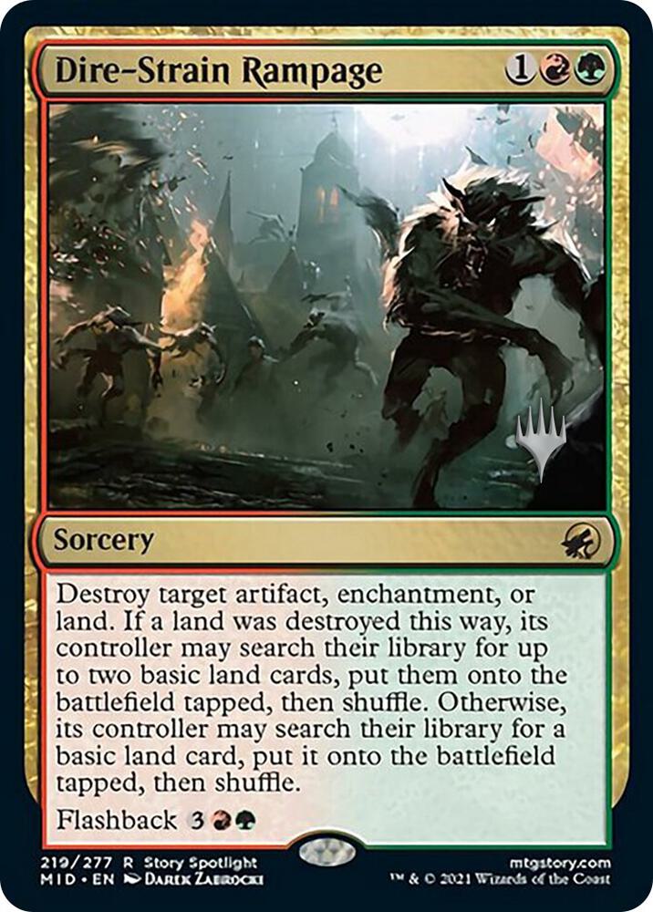 Dire Strain Rampage 219 (Promo Pack: Innistrad: Midnight Hunt)  | Good Games Adelaide SA