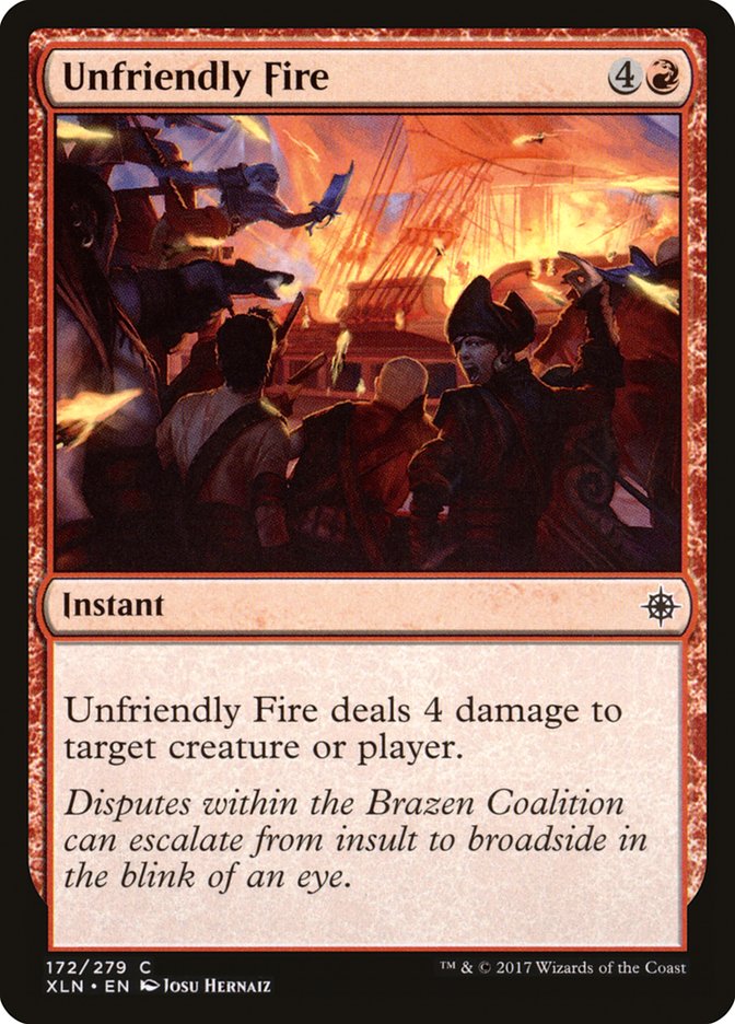 Unfriendly Fire 172 (Ixalan)  - Foil | Good Games Adelaide SA