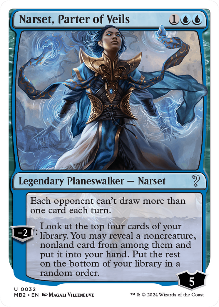 Narset, Parter of Veils (White Border) [Mystery Booster 2] | Good Games Adelaide SA