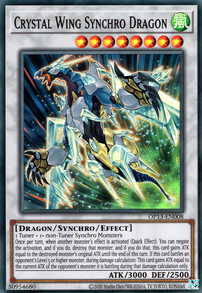 Crystal Wing Synchro Dragon [OP13-EN008] Super Rare | Good Games Adelaide SA