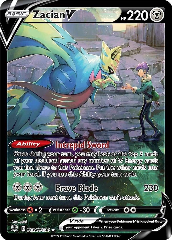 Zacian V TG21/TG30 (SWSH10: Astral Radiance Trainer Gallery)  - Holofoil | Good Games Adelaide SA