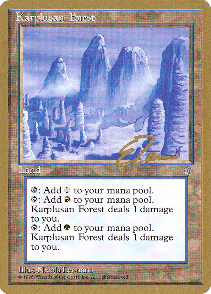 Karplusan Forest (Eric Tam) [Pro Tour Collector Set] | Good Games Adelaide SA