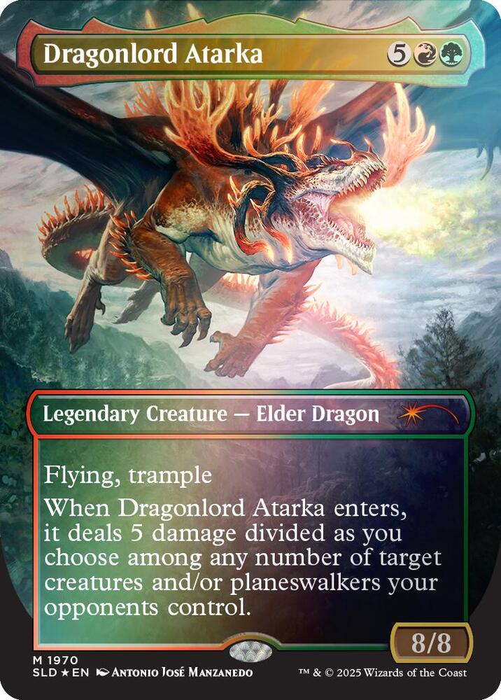 Dragonlord Atarka Rainbow Foil 1970 (Secret Lair Drop Series)  - Foil | Good Games Adelaide SA
