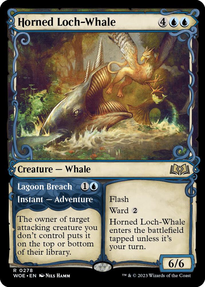 Horned Loch-Whale // Lagoon Breach 278 (Wilds of Eldraine)  | Good Games Adelaide SA