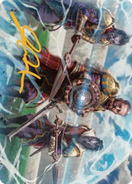 Argivian Phalanx Art Card Gold Stamped Signature 3 (Art Series: Dominaria United)  | Good Games Adelaide SA