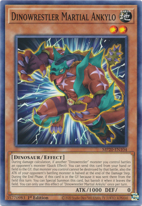 Dinowrestler Martial Ankylo [MP20-EN104] Common | Good Games Adelaide SA