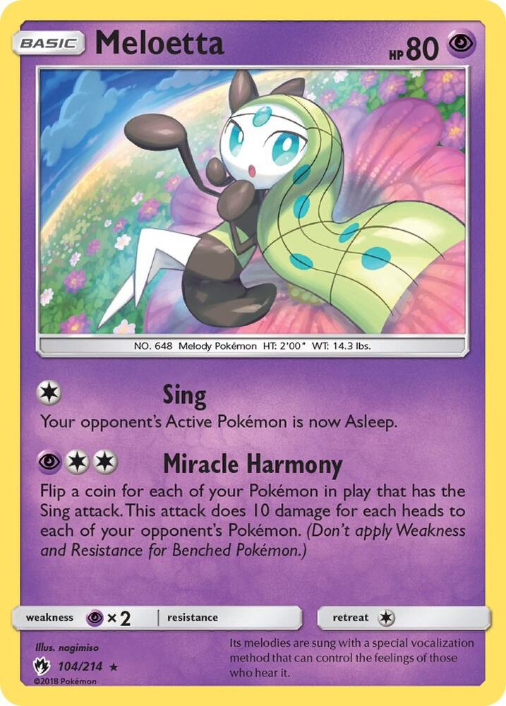 Meloetta 104/214 (SM - Lost Thunder)  | Good Games Adelaide SA