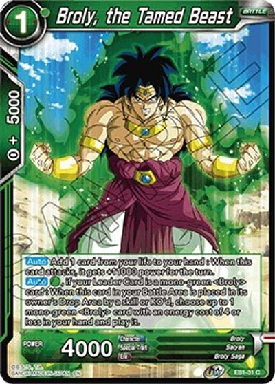 Broly, the Tamed Beast (EB1-31) [Battle Evolution Booster] | Good Games Adelaide SA