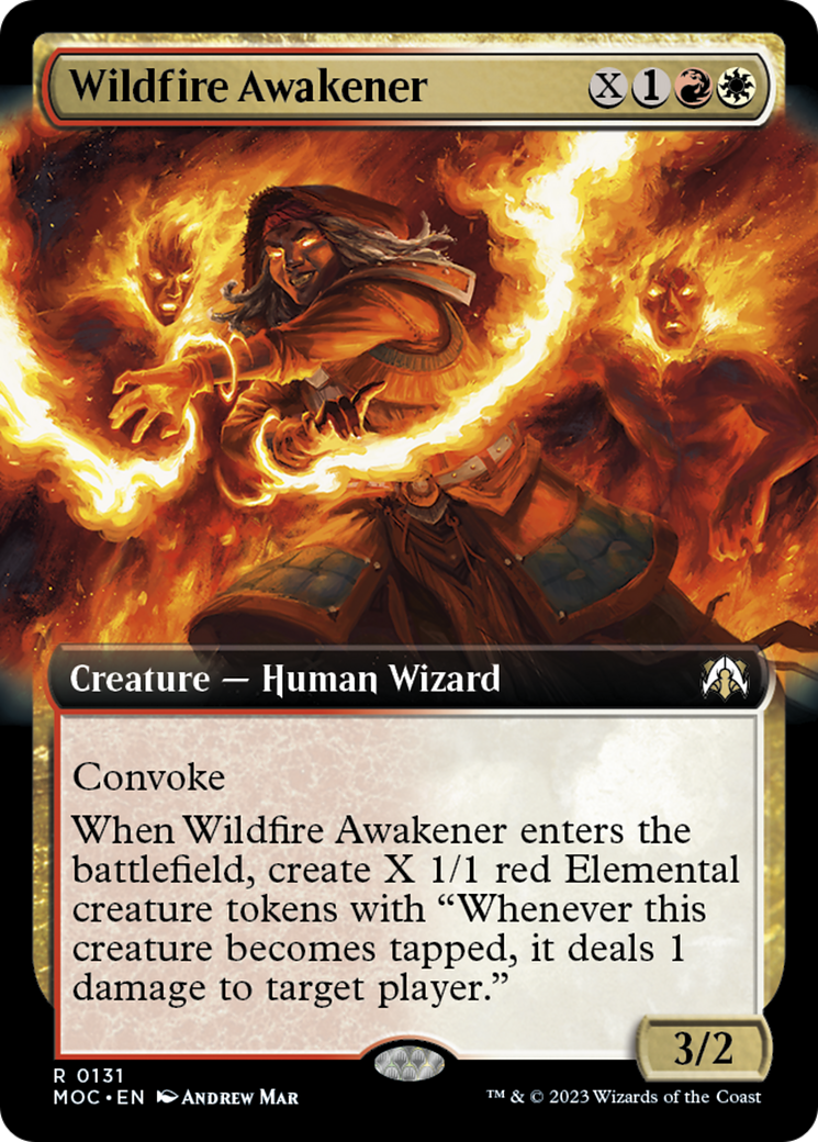 Wildfire Awakener (Extended Art) [March of the Machine Commander] | Good Games Adelaide SA