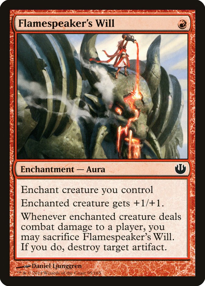 Flamespeaker's Will 95 (Journey Into Nyx)  - Foil | Good Games Adelaide SA