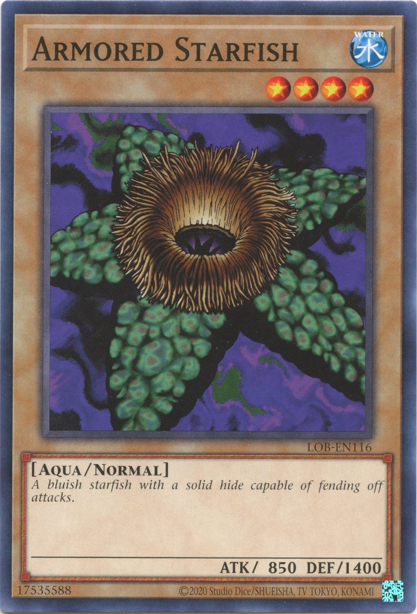 Armored Starfish (25th Anniversary) [LOB-EN116] Common | Good Games Adelaide SA