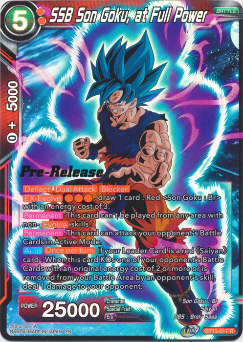 SSB Son Goku, at Full Power (BT13-017) [Supreme Rivalry Prerelease Promos] | Good Games Adelaide SA