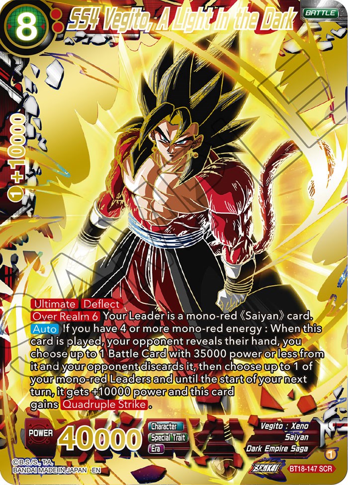 SS4 Vegito, A Light in the Dark (BT18-147) [Dawn of the Z-Legends] | Good Games Adelaide SA