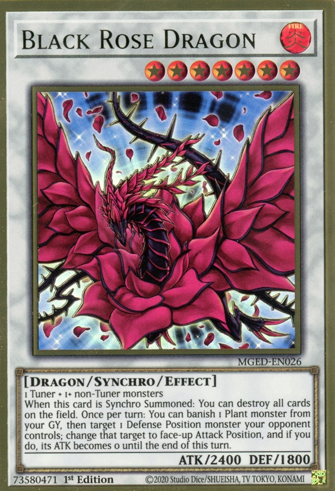 Black Rose Dragon [MGED-EN026] Gold Rare | Good Games Adelaide SA